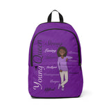 Young Queen Purple Unisex Fabric Backpack