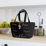 Pink and Black Lunch Bag