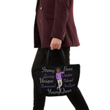 Purple and Black Lunch Bag