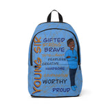 Young Sir Light Blue Unisex Fabric Backpack