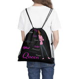 Queen Pink and Black Outdoor Drawstring Bag