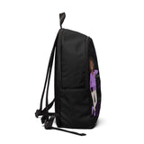 Queen Black and Purple Unisex Fabric Backpack