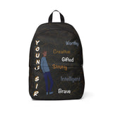 Young Sir Black and Gold Unisex Fabric Backpack