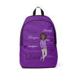 Queen Purple Unisex Fabric Backpack