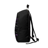 Queen Black and Purple Unisex Fabric Backpack